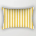 Fodera per cuscino lombare rettangolare a strisce verticali giallo brillante e crema - 30x50cm / Strisce Verticali Giallo Beige (DRD224-35)
