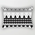 Funda de cojín minimalista moderna con patrones geométricos en blanco y negro - Solo funda / Geométrico Tribal (DRD227-1)