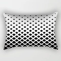 Modern black and white geometric gradient diamond pattern rectangular pillow cover - Cover Only / Gradient Diamonds (DRD227-14)