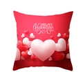 Valentinstag Kissenbezug mit 3D-Herzmustern und BE MY Valentine Text für die Heimdeko - 45x45 cm / BE MY Valentine 3D Herz (DRD316-29)