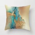 Federa per cuscino nordica acquerello con trama in foglia d'oro per divano - 45x45 cm / DRD323-2