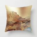 Federa per cuscino nordica con trama in foglia d'oro e design artistico di marmo fluido - 45x45 cm / DRD323-3