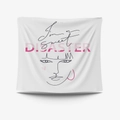 Cartoon cat style tapestry with female line art and I'm a sweet disaster text - 95x73cm Brushed Fabric / Sweet Disaster Style (GT31-10)