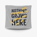 Minimalist grey cat cartoon wall tapestry with comfort zone and nothing grows here quote - 95x73cm Brushed Fabric / Comfort Zone Quote Style (GT31-17) / [product Attributes] This Product Is A Rectangular Gray Tapestry Or Wall Covering. Visually It Appears To Be Made Of A Finely Woven Fabric With Minimalist Bold Black Lettering And A Yellow Ribbon Element Printed On The Front. The Design Theme Is Inspirational Quotes Including Elements Such As 'nothing Grows Here' And 'comfort Zone'. [visual Presentation] The Image Uses A Product Rendering/mockup Format With A Pure White Background Highlighting The Gray Product And A Soft Floating Shadow At The Bottom. Image Quality Is [high] With Good Clarity And Clean Edges. Aesthetics Are [medium] With An Overall Score Of [7.8] Clean Overall But Lacking A Realistic Feel. [text Content] All Text In The Image Such As "nothing Grows Here" And "comfort Zone" On The Yellow Ribbon Is Part Of The Product's Printed Text And Requires No Further Processing. [logistics Labels] None. [infringement Risk] None. The Product Uses A Generic Quote Design; No Brand Logo Or Specific Ip Image Was Found. 【product Parameters】the Design Elements Include Bold Black English Characters Cursive English Phrases And A Decorative Background In The Style Of Yellow Warning Tape.