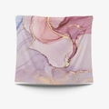 Pink and purple abstract marble tapestry with golden foil accents for wall decor - 95X73 Brushed Fabric / Purple Blue Marble (GT30-20)