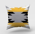 Nordic minimalist square pillow cover with geometric tribal pattern in yellow and grey - Tribal Style Multicolor Patchwork (DRD146-10) / 45x45cm(Cover Only)