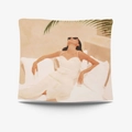 Morandi abstract summer style decorative cushion cover with sunbathing lady print - Brushed Fabric-95X73 / Beach Vacation Lying Woman (GT34-16)