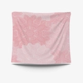 Pink mandala wall tapestry with bohemian white floral print for home decoration - 95x73cm Brushed Fabric / Pink Mandala (GT30-31)