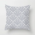Gray geometric shell pattern pillowcase made of soft peach skin fabric for sofa decor - Shell Pattern (DRD159-8) / 18x18 Inch