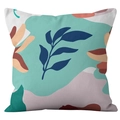 Fodera per cuscino moderna astratta Morandi con motivi botanici e blocchi di colore eleganti - 45x45 cm / Stile geometrico botanico astratto 4 (CRD12-4)