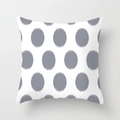 European grey geometric ikat dot print pillow case in soft peach skin fabric - Tie-Dye Dots (DRD159-25) / 18x18 Inch