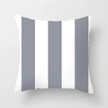 Modern gray and white vertical striped peach skin square throw pillow cover - Gray White Vertical Stripes (DRD159-28) / 18x18 Inch
