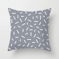 Square grey peach skin pillowcase with white sprinkles pattern for sofa decor - Sprinkle Pattern (DRD159-37) / 18x18 Inch