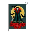 Halloween garden flag with vampire skull and bats for outdoor yard decoration - 30*45cm / Vampire and Bats Style (QZ005-7)