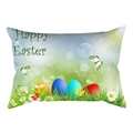Funda de cojín Felices Pascuas con huevos coloridos, margaritas y motivo festivo - Happy Easter Césped Huevos (DRD231-30) / 30x50