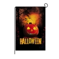 Σημαία κήπου Halloween με φωτεινές κολοκύθες και νυχτερίδες σε μεταλλική βάση - Στυλ Κολοκύθα Νεκροταφείο (QZ004-1)