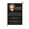 Halloween garden flag featuring skull floral design and complete boo bone alphabet set - 30*45cm / Skull Alphabet Style (QZ005-19)