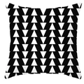 Minimalist black and white geometric throw pillow cover with triangular pattern - Repeating Triangle Geometric Pattern (DRD252-5)