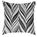Black and white geometric wave pattern throw pillow cover with fine chevron texture - Fine Herringbone Geometric Pattern (DRD252-15)