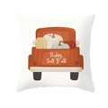 Harvest festive pillow case with red vintage truck, pumpkins, and Happy Fall Y'all text - Happy Fall Y'all Red Truck Style (DRD255-15)