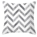 Square cushion cover with modern grey marble and white chevron geometric patterns - Marble Texture Geometric Chevron (DRD252-33)