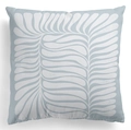Nordic floral peach skin pillowcase with white abstract leaf print on blue fabric - 45*45cm (No Insert) / Gray Blue White Abstract Leaf (DRD445-6)