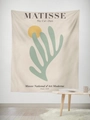Dettaglio artistico di arazzo stile Matisse appeso in un soggiorno nordico minimalista - Gt59-12 / 95*73 (tessuto Spazzolato)