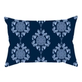Detailed pattern of blue Chinese damask style rectangular throw pillow case with floral print - 45*45cm (Insert Not Included) / Classical Circular Floral (30*50CM-16)