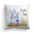 Paaskussenhoes met aquarel kabouter, konijnenoren en kleurrijke eieren decoratie - Easter Egg kabouter mand (DRD328-15)