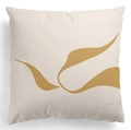 Nordischer Pfirsichhaut-Kissenbezug mit goldenem abstrakten Matisse-Blumendruck - 45*45cm (Kein Inlett) / Künstlerisches Stromlinienförmiges Abstraktes Blatt (DRD445-4)