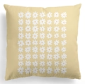 Nordic square pillowcase with white daisy prints on warm beige peach skin fabric - 45*45cm (No Insert) / Beige Daisy Floral Print (DRD445-13)