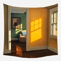 Hopper art style ocean window tapestry for bedroom with sunlight on yellow walls - Art Oil Painting Interior Light Style (GT42-17)