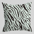 Fodera per cuscino moderna con stampa tigre bianca e nera in morbido tessuto pelle di pesca - Stampa Zebra Bianco E Nero (DRD402-1)