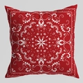 Rode kussenhoes met geometrische mandala-print en paisley-patronen voor bankdecoratie - Paisley Mandala (CRD126-2) / 45*45cm (Geen Binnenkussen)