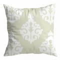 Sage green and white square cushion cover with classic damask pattern in damask style - Sage Green Damask Pattern (DRD404-11)