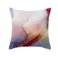 Pink and purple marble textured pillowcase with elegant gold fluid ink patterns - 45x45cm / Style 8 (DRD453-8)