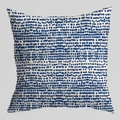 Short plush square cushion cover featuring a classic blue polka dot pattern on white fabric - 45*45cm (Insert Not Included) / Dark Blue Dot Matrix Pattern (CRD124-8)