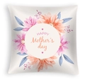Floral Happy Mother's Day peach skin pillowcase with watercolor daisies for home decor - Off-white Daisy Floral (DRD463-9) / 45x45CM (No Core)