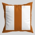 Modern caramel and white panelled square throw pillow case with soft fabric texture - Vertical Rectangle Blocks (DRD403-8) / 45x45cm