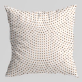 Modern white square pillow case with orange geometric petal pattern for sofa decor - Radial Droplet Petals (DRD403-11) / 45x45cm