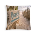Square peach skin pillowcase with a vintage beach sign and summer seaside landscape - Drd454-19 / 45*45cm (No Insert)