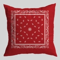 Chinese red paisley print square throw pillow case with vintage geometric pattern decor - Bandana Pattern Paisley (CRD126-6) / 45*45cm (No Insert)