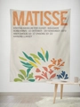 Tapisserie Henri Matisse feuilles abstraites pour une décoration murale nordique - 95x73cm / Style Tissu Brossé / Exposition Matisse Copenhague 1970 (GT59-22)