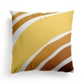 Fodera per cuscino quadrata con motivo a onde astratte nei colori arancio e giallo - Crd125-3 / 45*45cm (Senza Inserto)