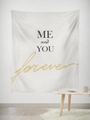 Modern Me and You Forever wall tapestry in cream fabric for living room decor - Gt45-8 / 95*73 (brushed Fabric)