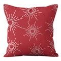 Modern red square pillowcase with white radial sunburst pattern for sofa decor - 45x45cm (No Insert) / Red Star Pattern (DRD361-17)