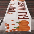 Happy Fall Harvest table runner with pumpkins and maple leaves for Thanksgiving decor - ZQ04-13 (Pumpkin/Maple Leaf/Happy Fall Harvest) / 33*183cm