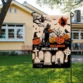 Drapeau de jardin d'Halloween avec chat noir jouant du violon pour décor extérieur - Style de Citrouille Chat Noir Violon (QZ15-8) / 30*45cm