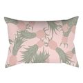 Rosa Lendenkissenbezug mit Ananas-Druck und hochwertigem Pfirsichhaut-Stoff für Büros - Rosa Basis Ananasdruck Stil (DRD475-35) / 30x50cm