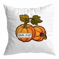Hello Fall pumpkin print square pillowcase in white fabric for autumn home decor - 45*45cm (No Insert) / Style 15